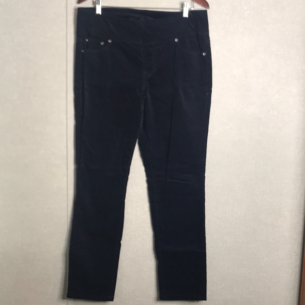 Jag Jeans Dark Navy Blue Nora Velour Stretch Pull on Pants